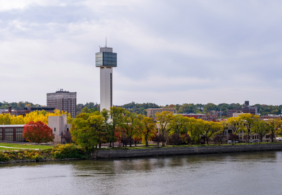 Quad Cities riverfront representing the local business community served by Centennial Tax & Accounting
